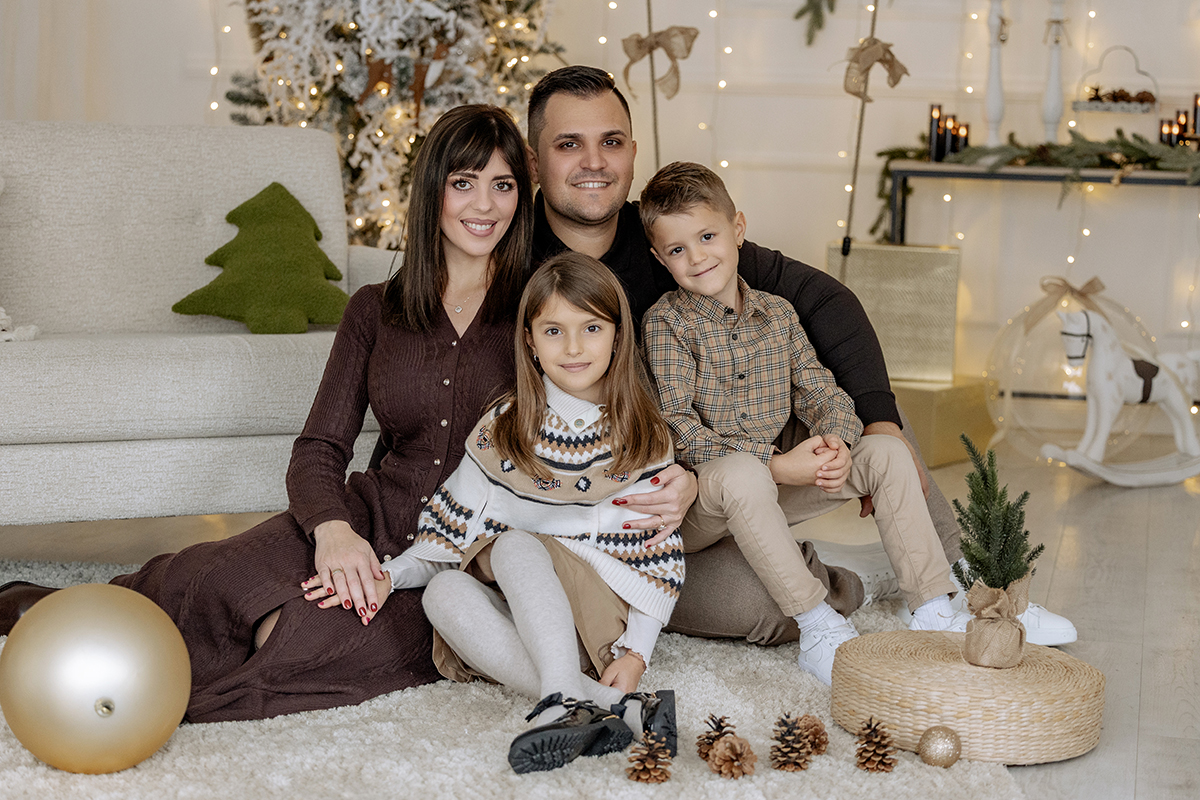 Familien-Weihnachtsshooting im Studio Stuttgart